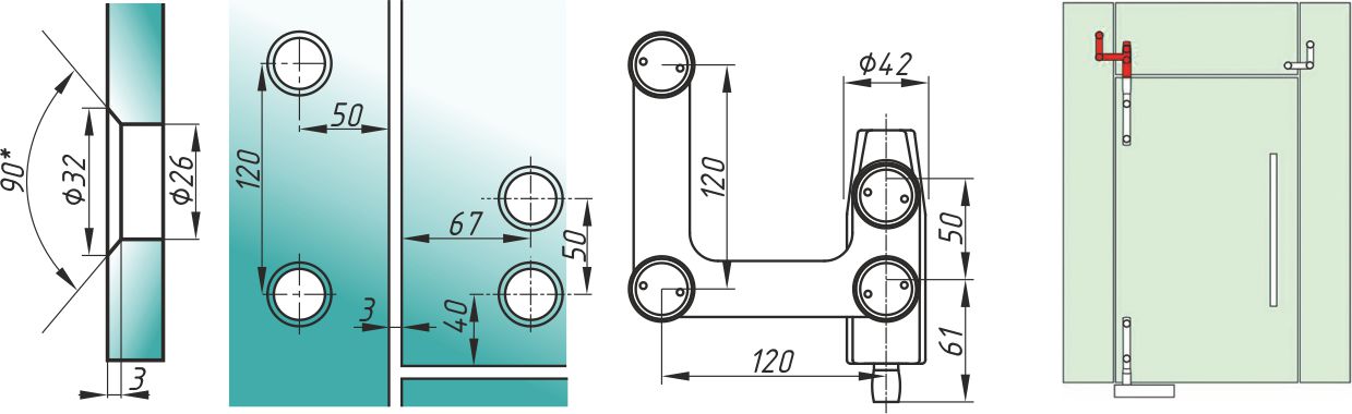 A-841S фитинг угловой, ось, зенковка SSS?>