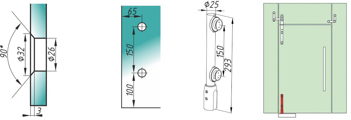A-833 нижняя петля, зенковка SSS?>