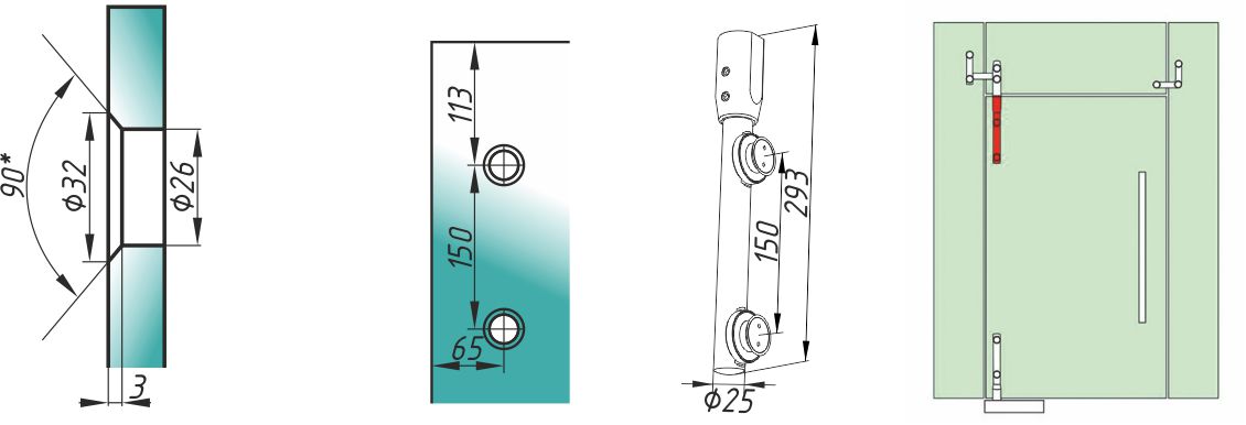 A-832 верхняя петля, зенковка SSS?>